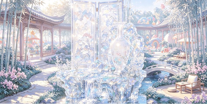 Crystal garden resting photo spot