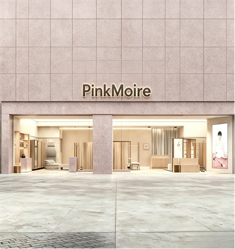 PinkMoire storefront concept with a wide entrance