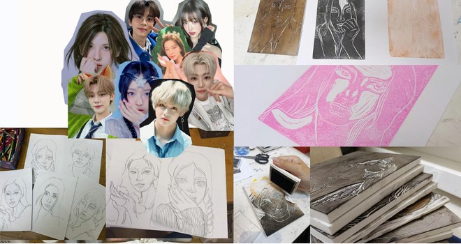 Portrait printmaking process