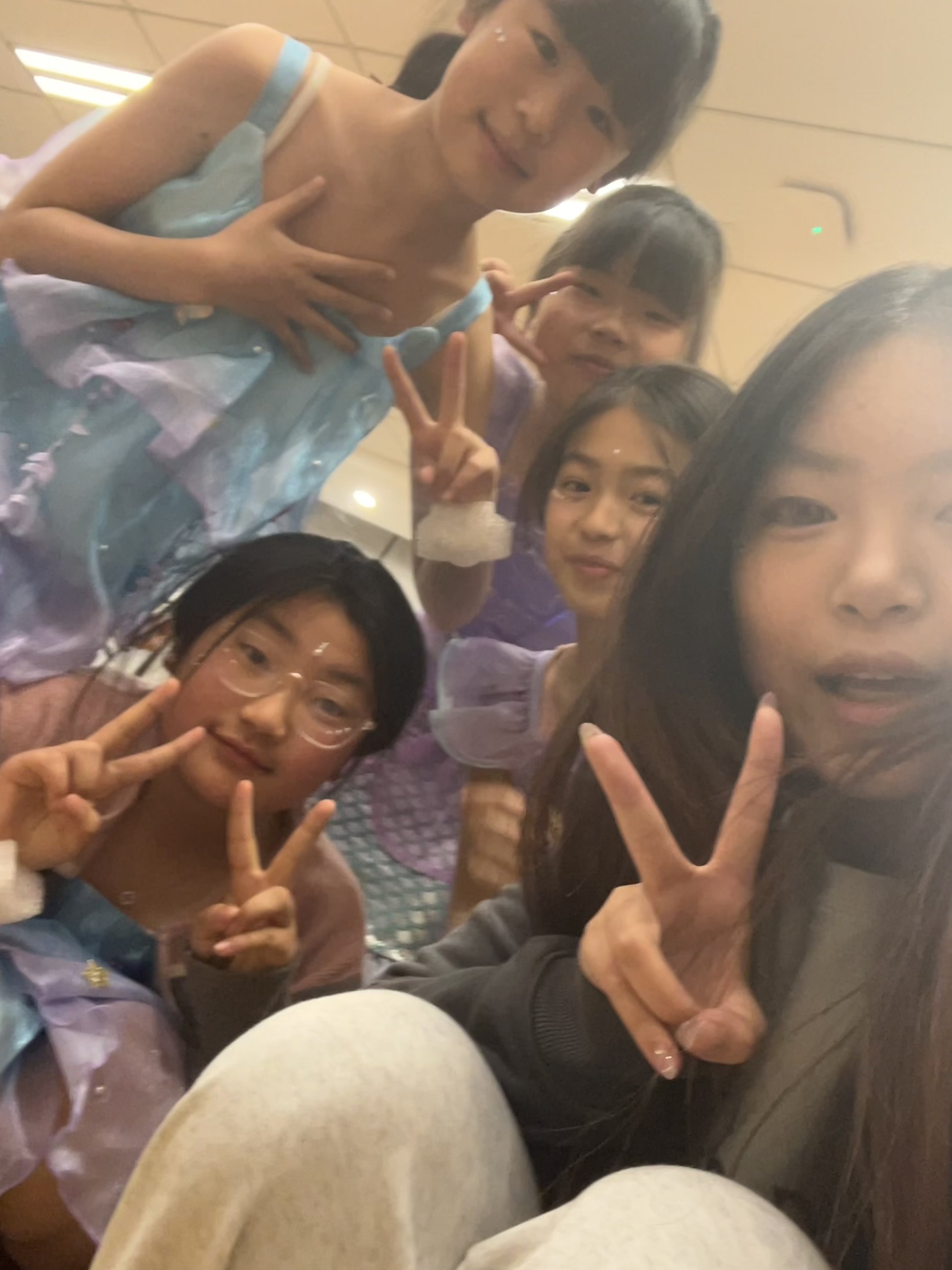 Emma with the students